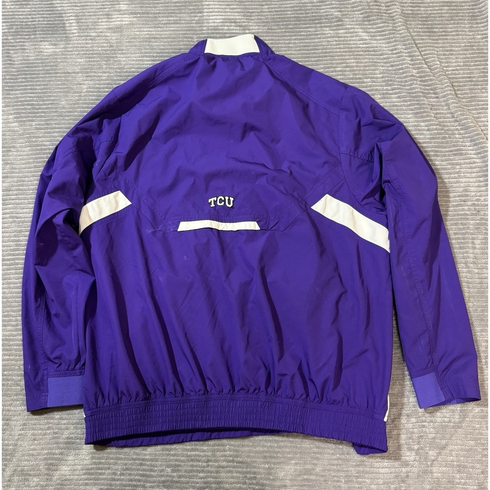 TCU Horned Frogs Jacket Mens Med  NCAA Football Nike Storm Fit Pullover - Picture 7 of 7